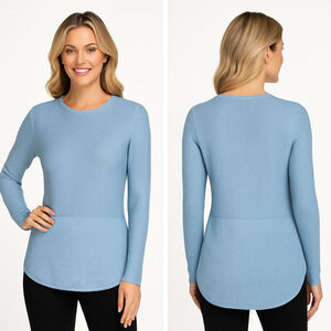 NWT Advent Lightweight Textured Knit Sweater Blue XXL